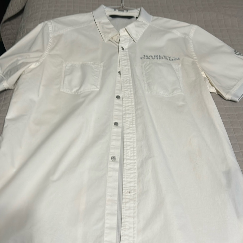 COPY - Harley Davidson button up shirt. Short Sleeves. XL